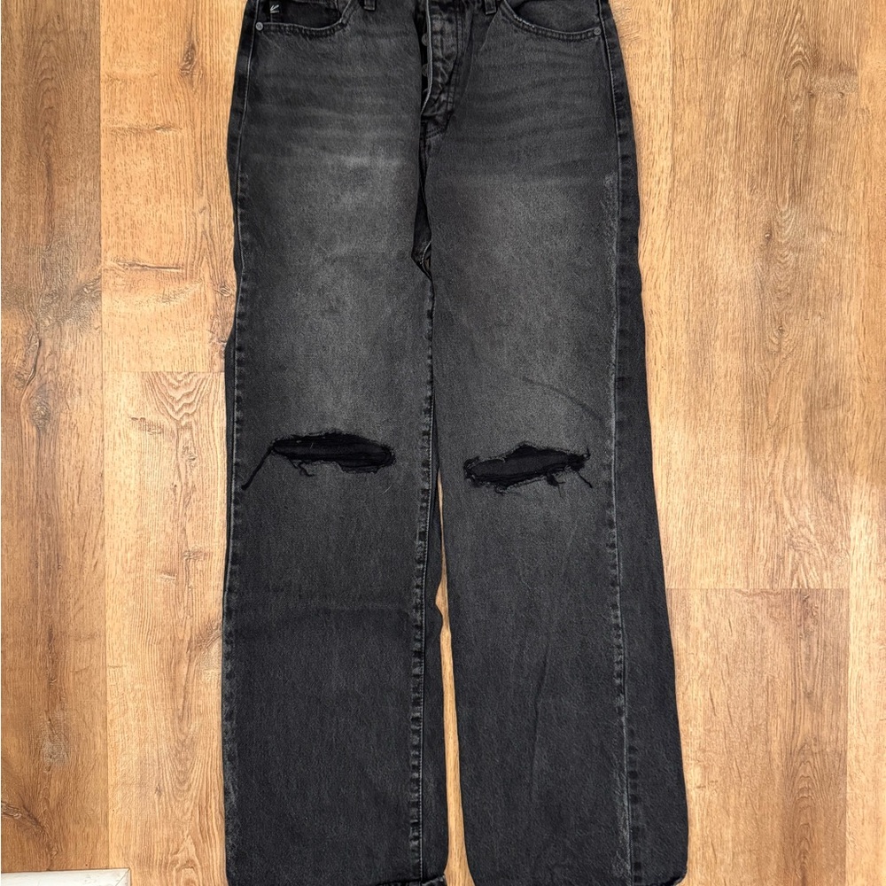 KanCan Black Flare Distressed Jeans